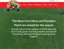 Tablet Screenshot of bosecornmaze.com